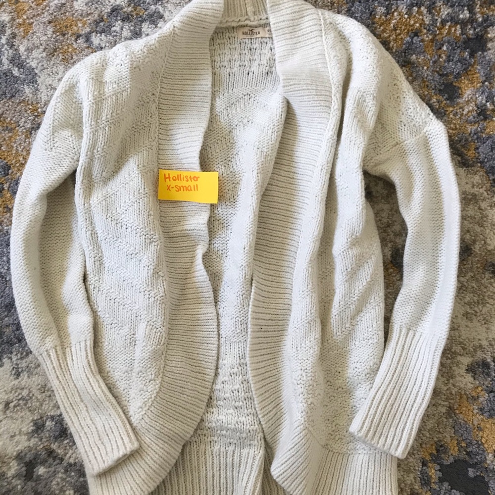 White Hollister cardigan